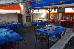 Mattito's Tex-Mex, Private area Fully Covered, Wood Burning Stone Fireplace, and a 50″ Television